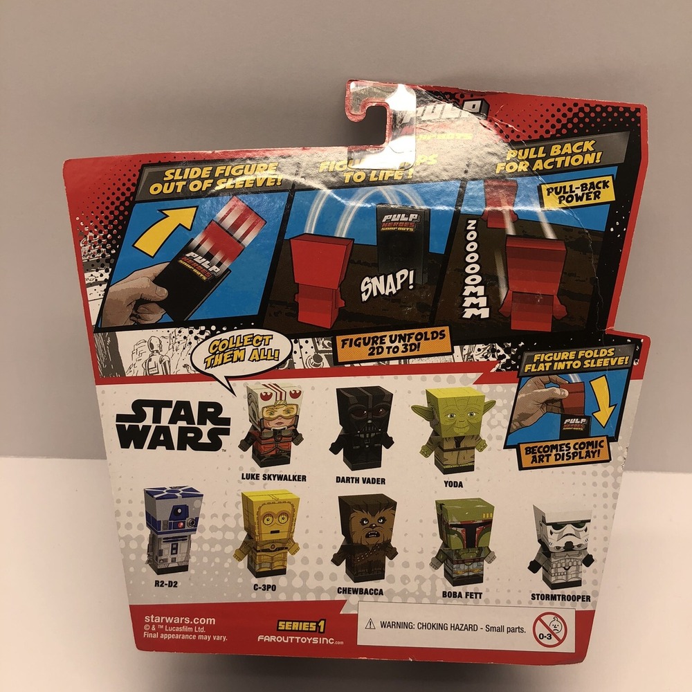 Disney Star Wars Boba Fett Pulp Heroes Snaps Flat 2D - 3D Ages, 5 + Far Out Toys - Picture 4 of 4
